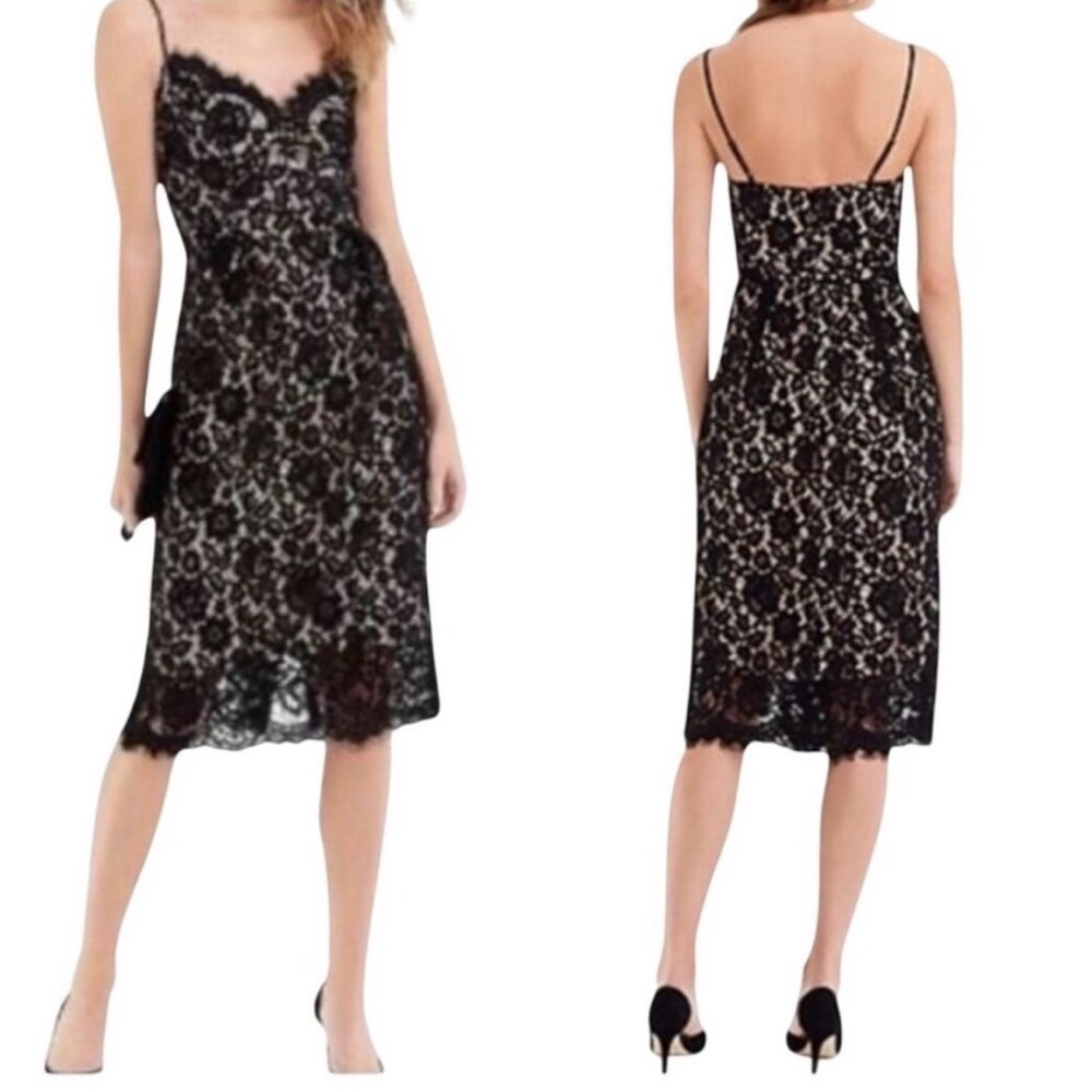 J. Crew Giupure Black Lace Midi Dress - Picture 5 of 12